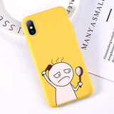 Lovebay Phone Case For iPhone 6 6s 7 8 Plus X XR XS Max Cute Cartoon Letter Deer Smiley Face Soft TPU For iPhone 5 5S SE Cover