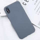 USLION For iPhone X Xs Max XR 8 7 Simple Plain Phone Case Slim Frosted Hard PC Back Cover For iPhone 8 7 6 6S Plus 5 5S SE Cases