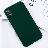 USLION For iPhone X Xs Max XR 8 7 Simple Plain Phone Case Slim Frosted Hard PC Back Cover For iPhone 8 7 6 6S Plus 5 5S SE Cases