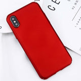USLION For iPhone X Xs Max XR 8 7 Simple Plain Phone Case Slim Frosted Hard PC Back Cover For iPhone 8 7 6 6S Plus 5 5S SE Cases