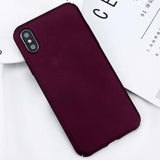 USLION For iPhone X Xs Max XR 8 7 Simple Plain Phone Case Slim Frosted Hard PC Back Cover For iPhone 8 7 6 6S Plus 5 5S SE Cases