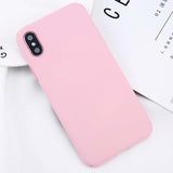 USLION For iPhone X Xs Max XR 8 7 Simple Plain Phone Case Slim Frosted Hard PC Back Cover For iPhone 8 7 6 6S Plus 5 5S SE Cases